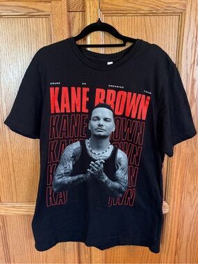Kane Brown 2023 Drunk Or Dreaming Tour Graphic Band Tee Shirt Black Size L